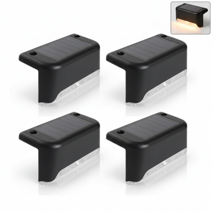 PACK X4 APLIQUES SOLARES LED DE LUZ CÁLIDA | ILUMINACIÓN EXTERIOR AUTOMÁTICA Y ELEGANTE